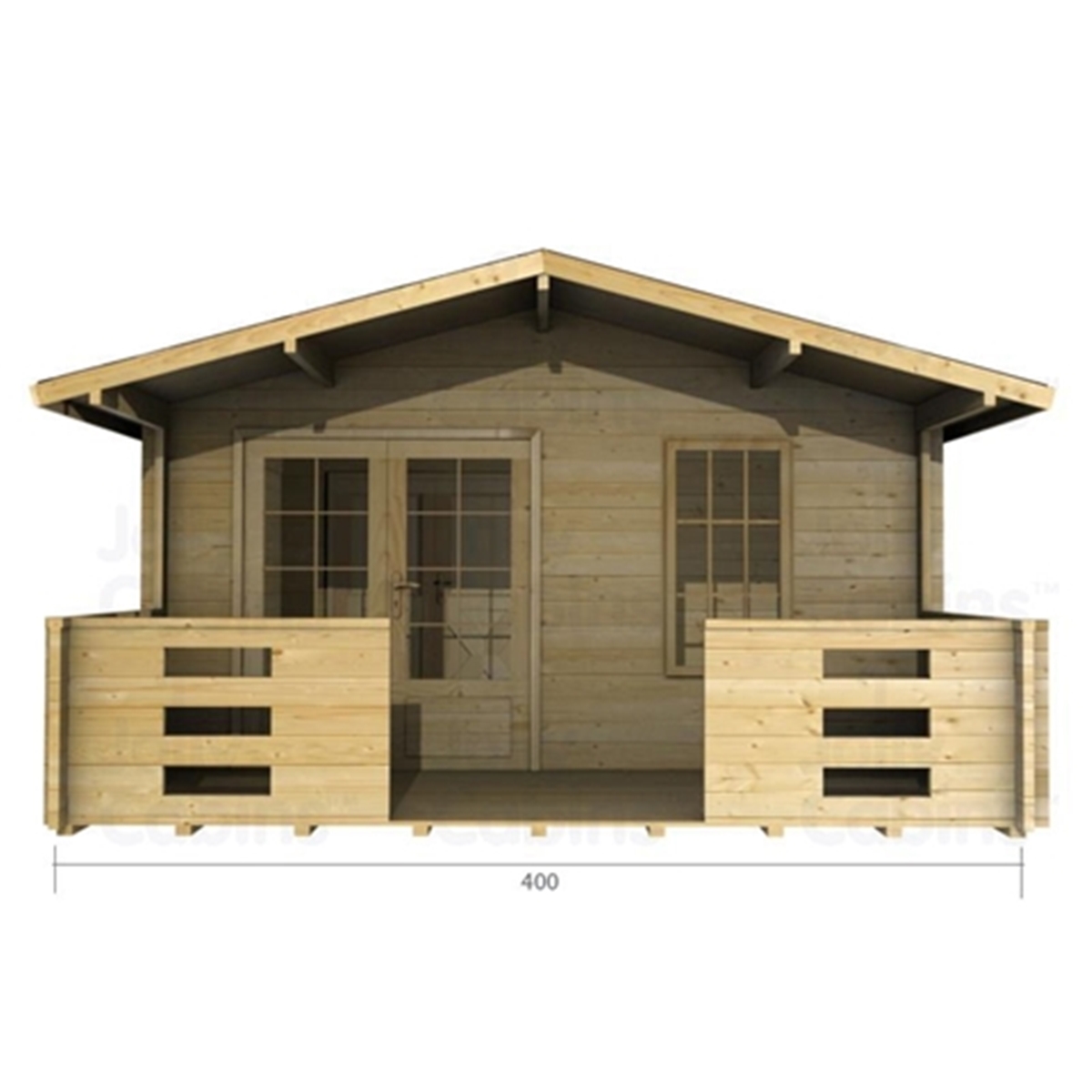 4m X 8m 13 X 26 Apex Log Cabin 2049 Double Glazing Double