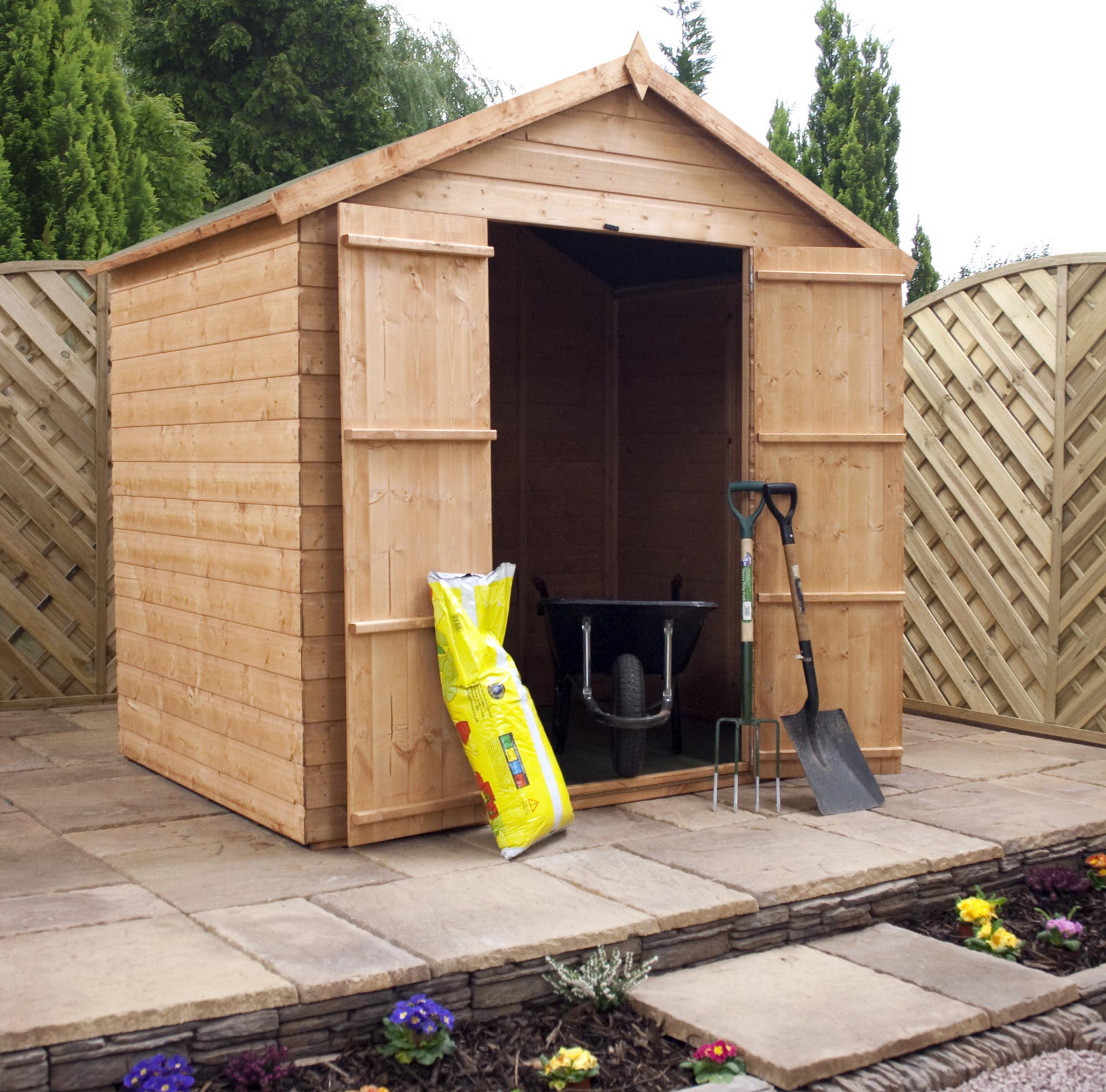 5 x 7 Windowless Tongue and Groove Apex Shed With Double ...