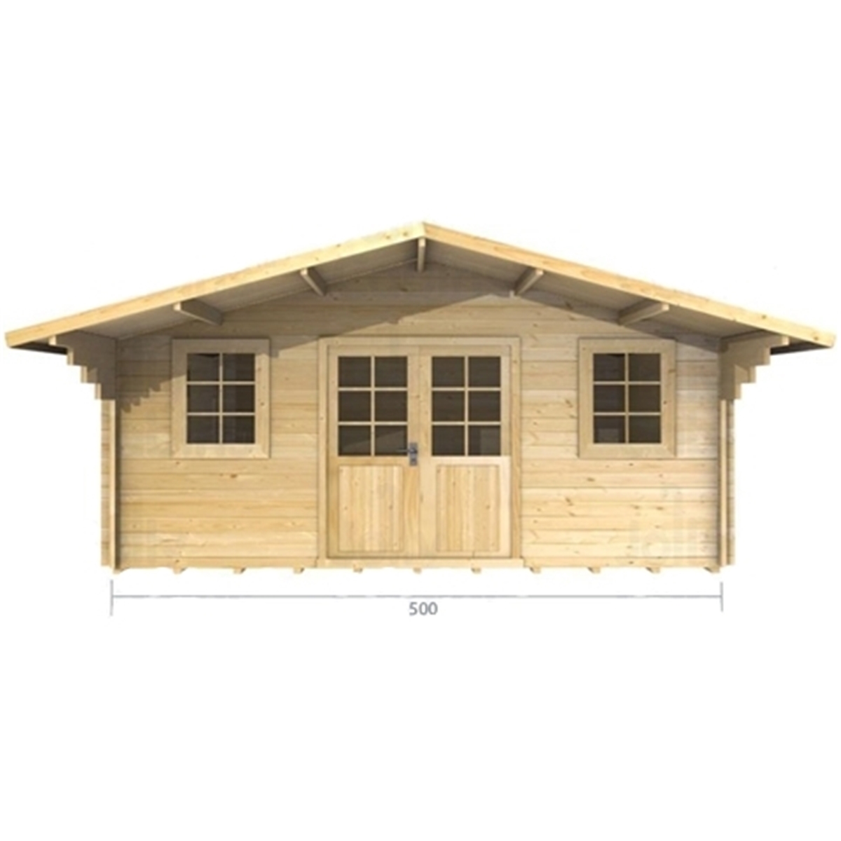 5m X 4m 16 X 13 Apex Log Cabin 2109 Double Glazing Double