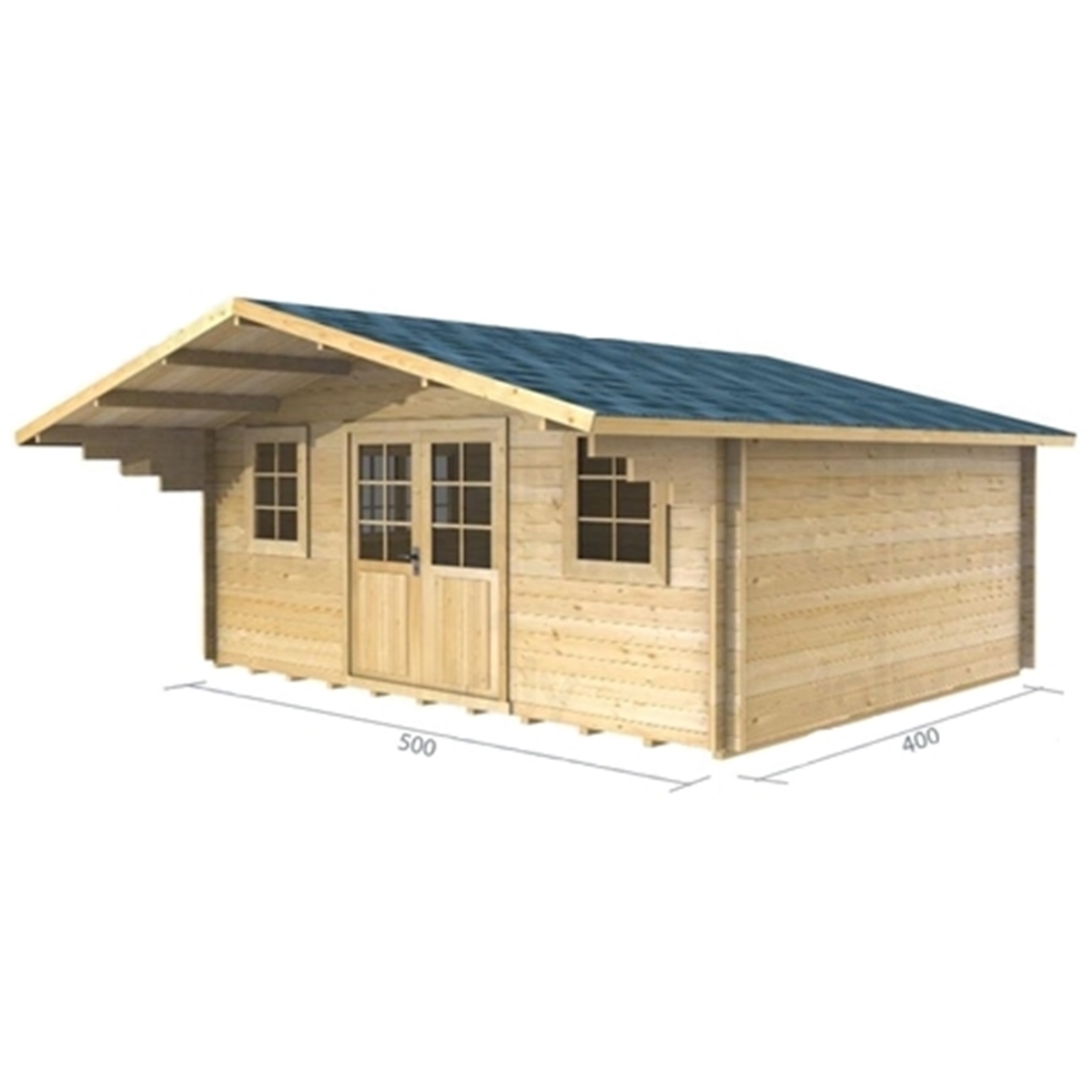 5m X 4m 16 X 13 Apex Log Cabin 2109 Double Glazing Double