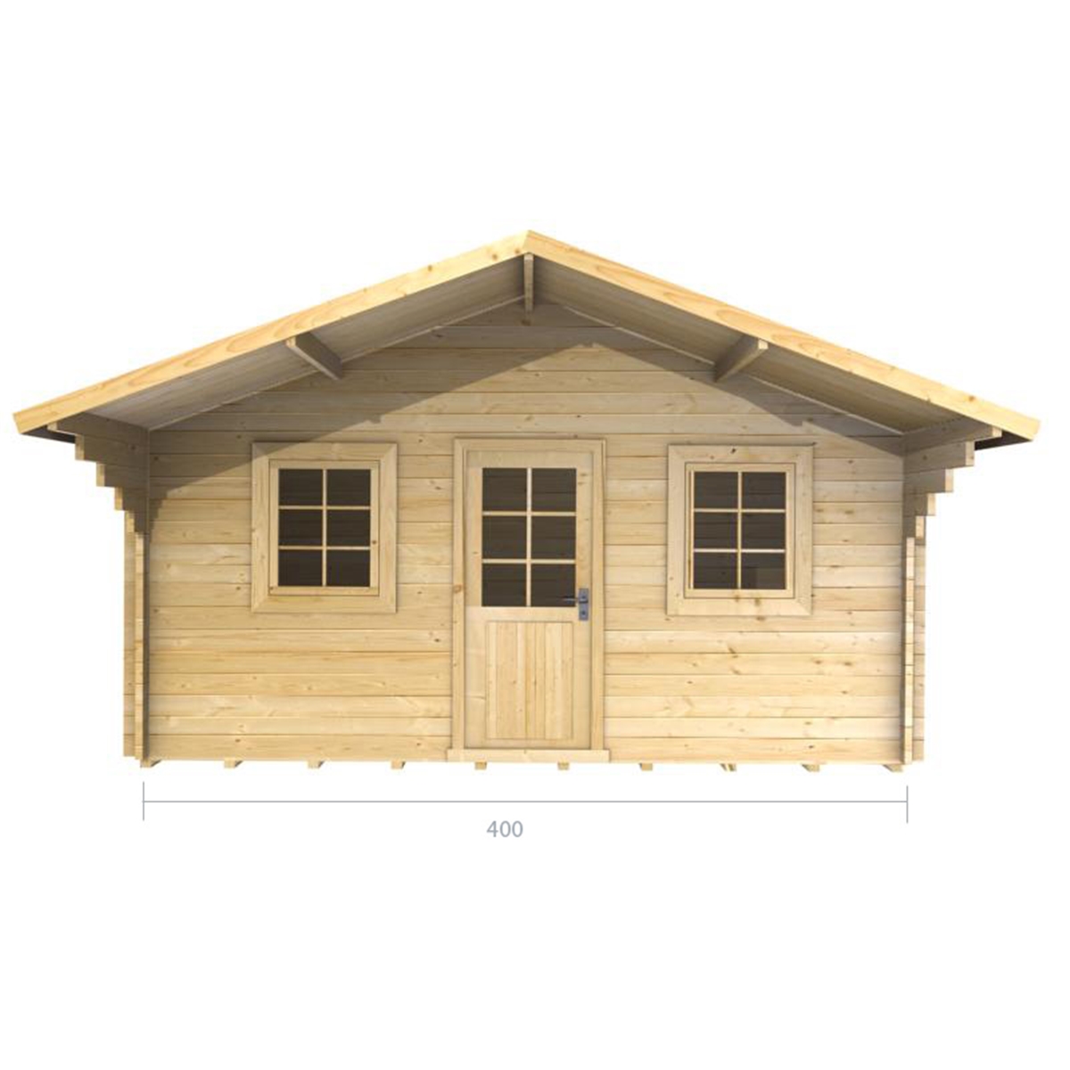 log 4 16 x Apex 16) (2068) Glazing  Double 5m x 4m Cabin  Log (13