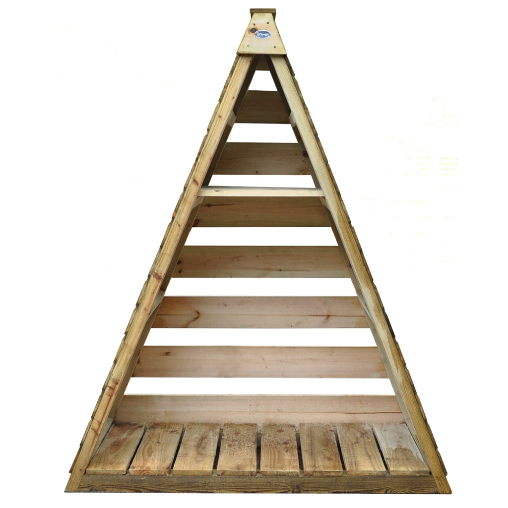 4.8ft x 2.1ft Pressure Treated Triangular Log Store (1.5m 