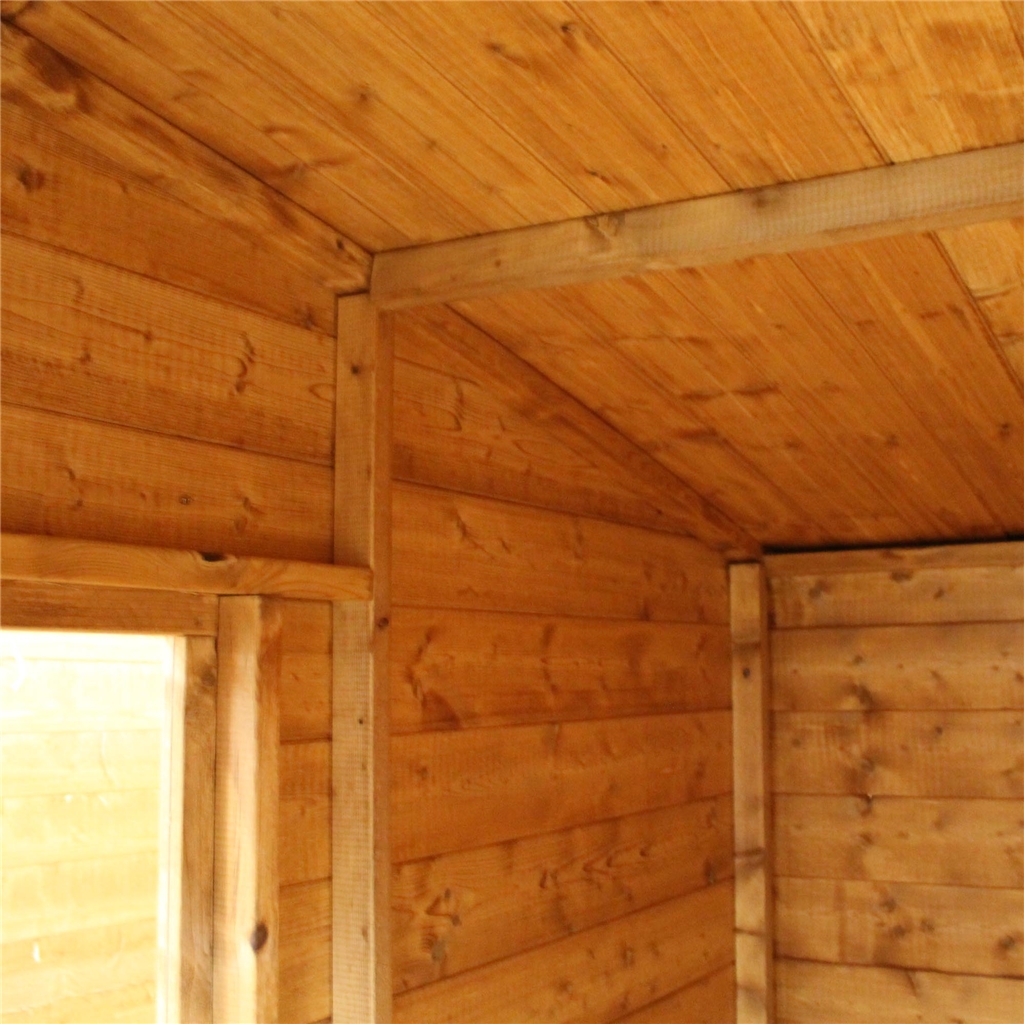 INSTALLED 8 x 6 Tongue and Groove Curved Roof Shed With Single Door + 3 ...