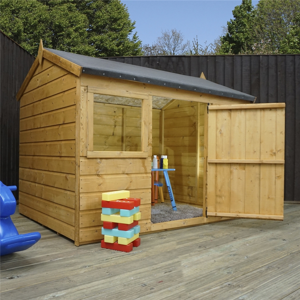 INSTALLED 4' 5" x 6 Reverse Tongue and Groove Playhouse (10mm Solid OSB