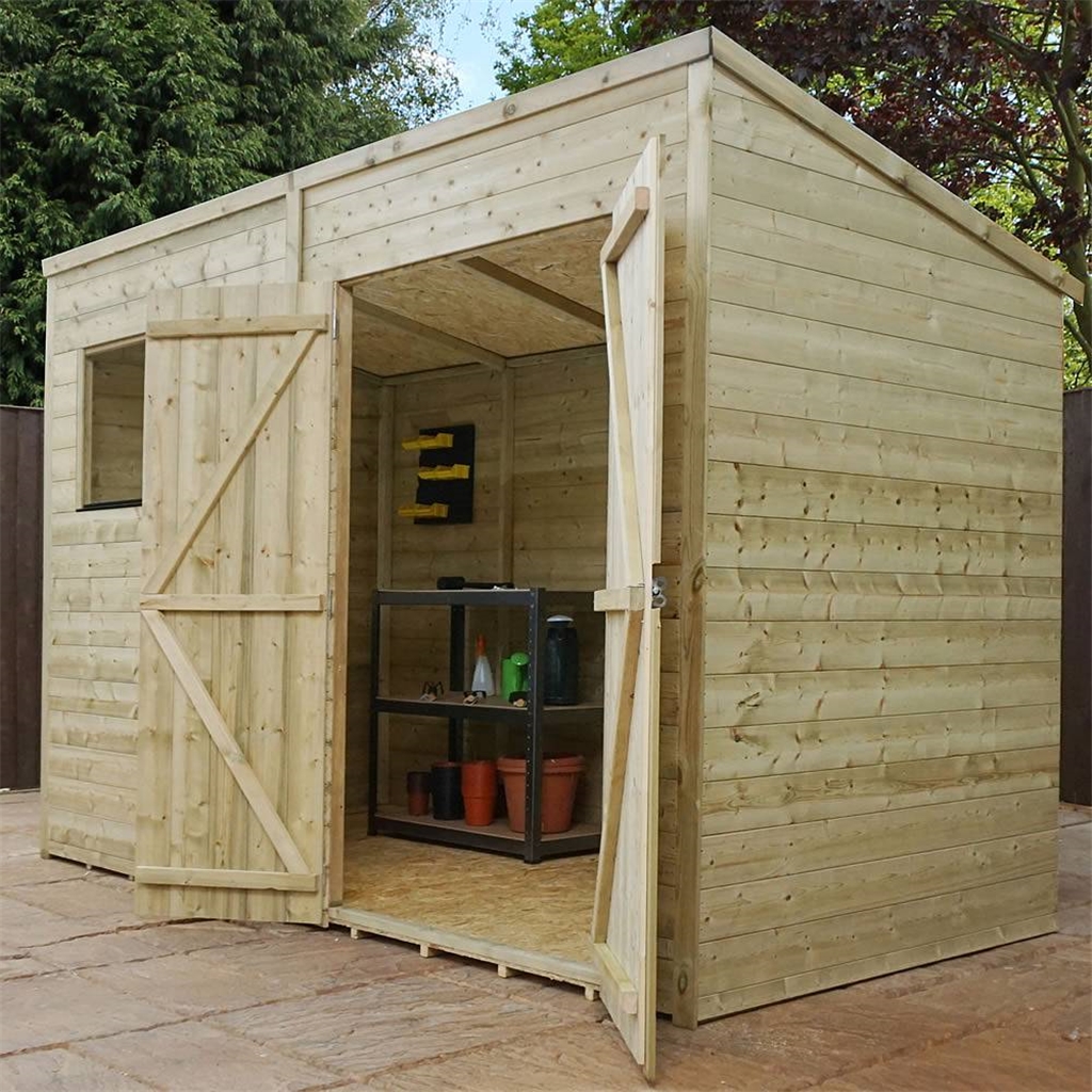 shire shiplap pent shed 7 x 7 1.98m x 1.98m - elbec