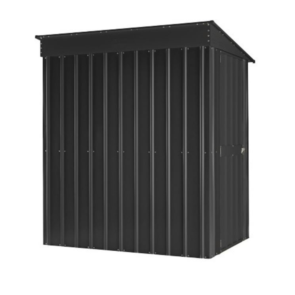 4 X 6 Premier Easyfix - Lean To Pent - Metal Shed - Anthracite Grey (1 ...