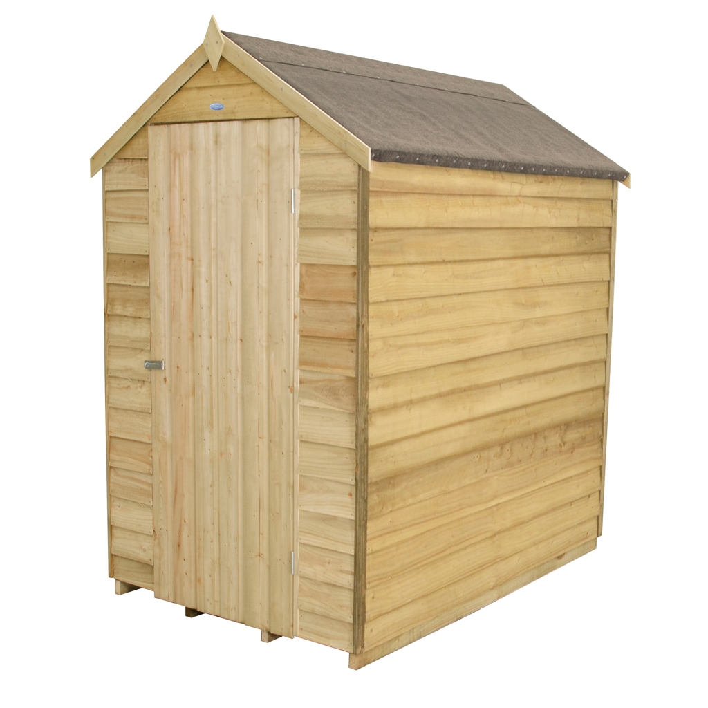 6 X 4 18m X 13m Pressure Treated Windowless Overlap Apex Wooden