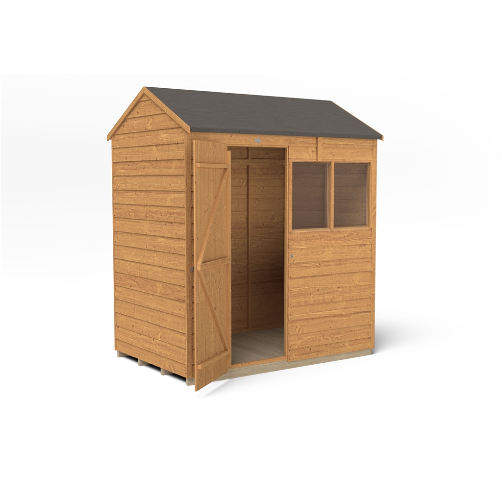 4ft x 6ft Reverse Overlap Apex Shed - Dip Treated (1.3m x 