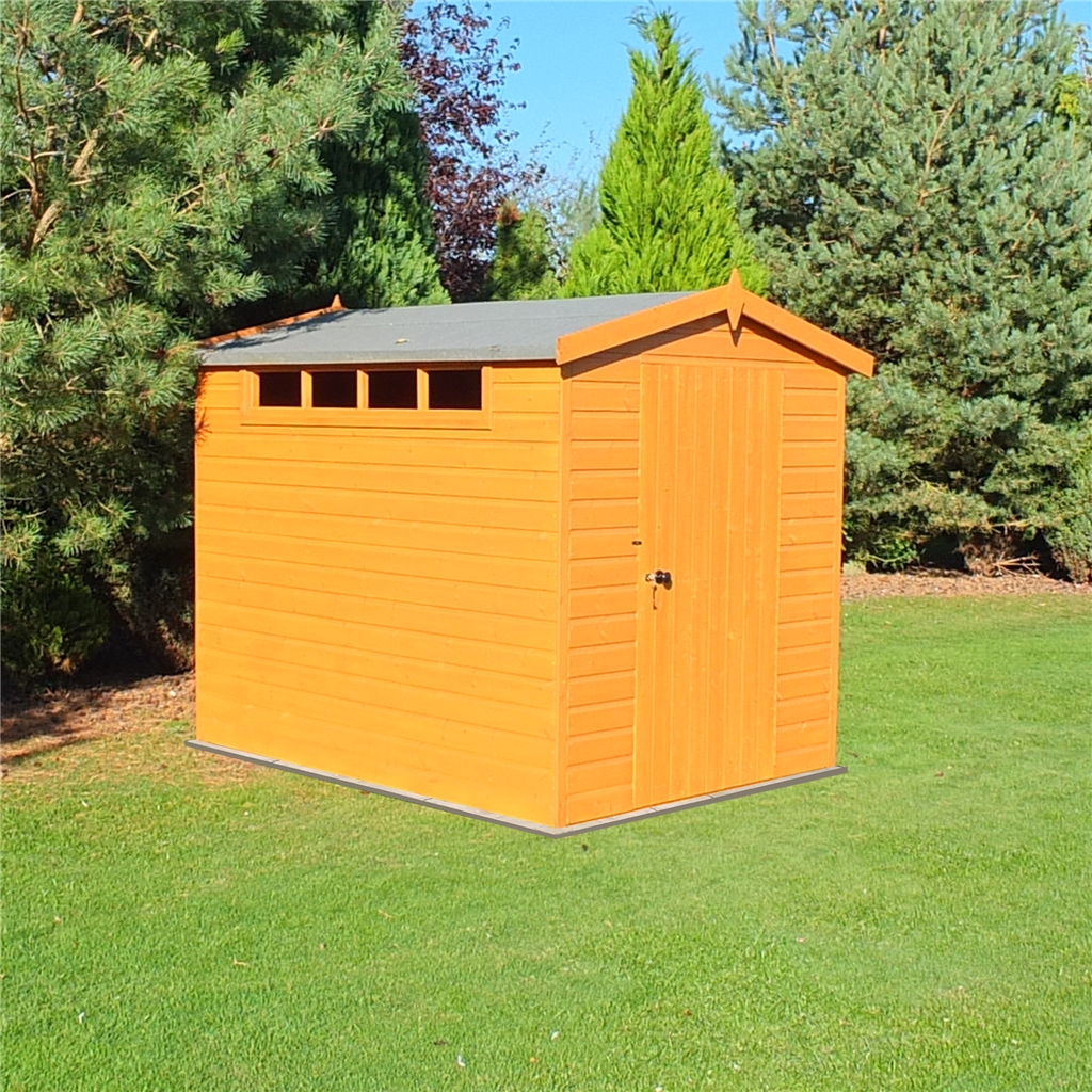 Installed 8 X 6 2 39m X 1 79m Tongue And Groove Security Apex Wooden Shed High Level