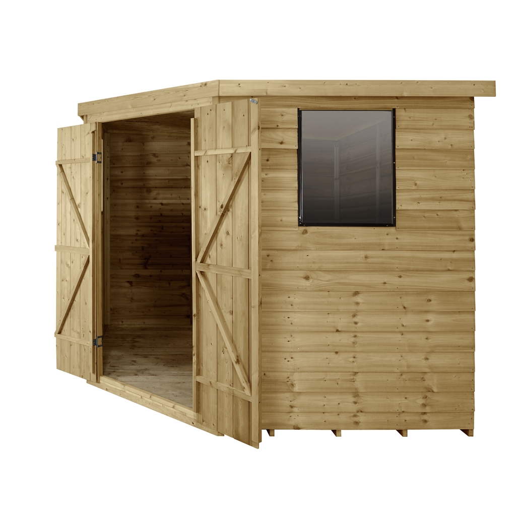 8ft x 8ft Pressure Treated Overlap Corner Shed (3.4m x 2 