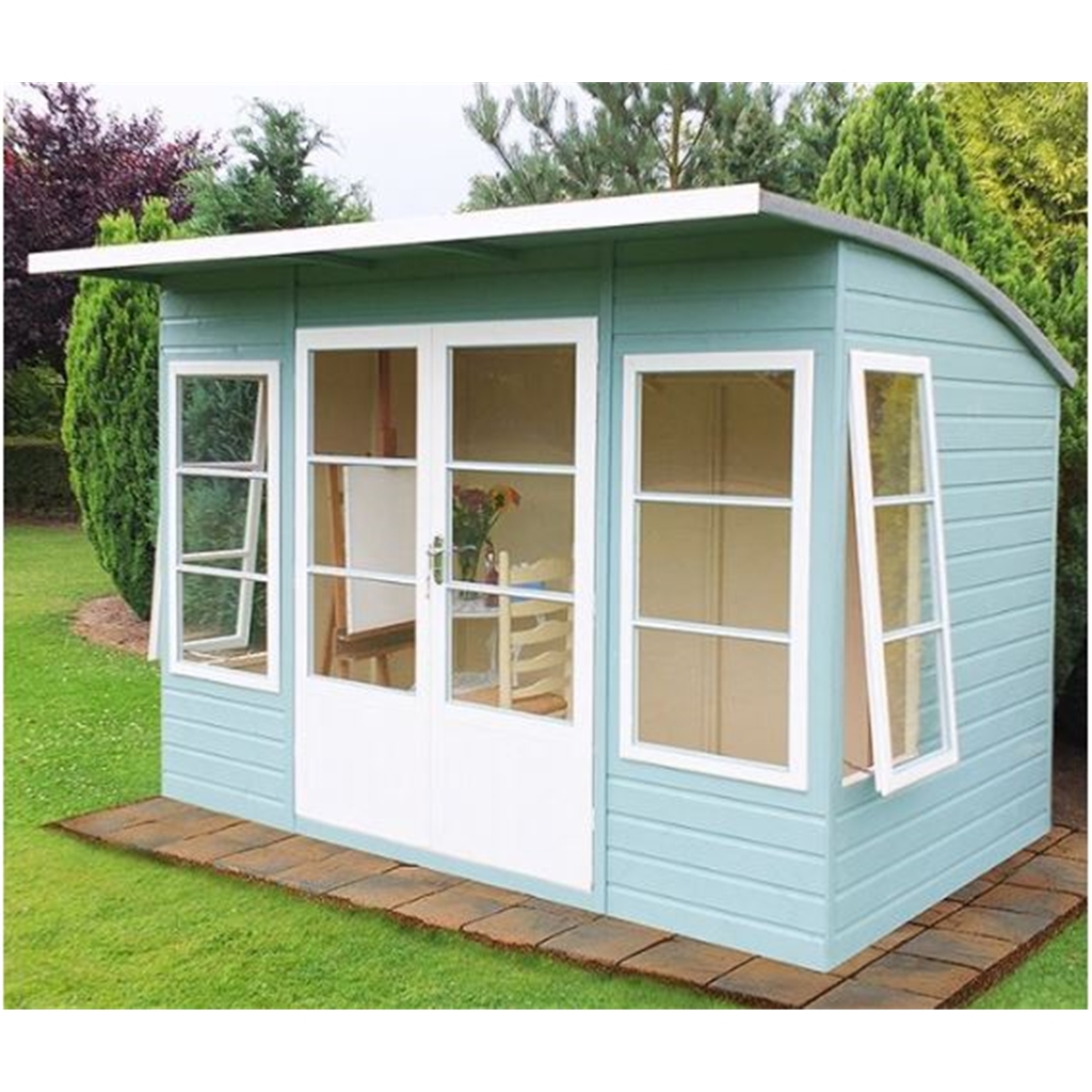 10 x 6 (2.99m x 1.79m) - Premier Pent Wooden Summerhouse 