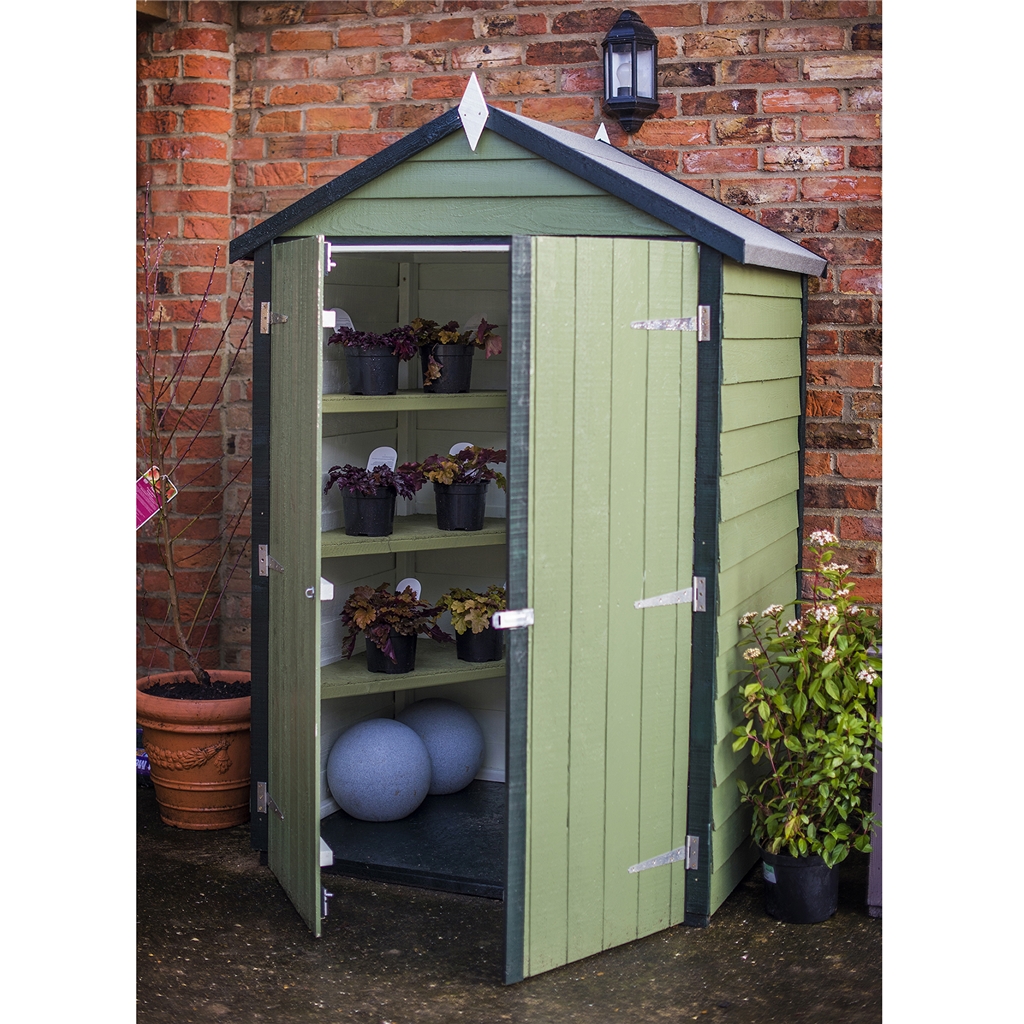 4 x 3 0.91m x 1.20m - overlap shed - double doors