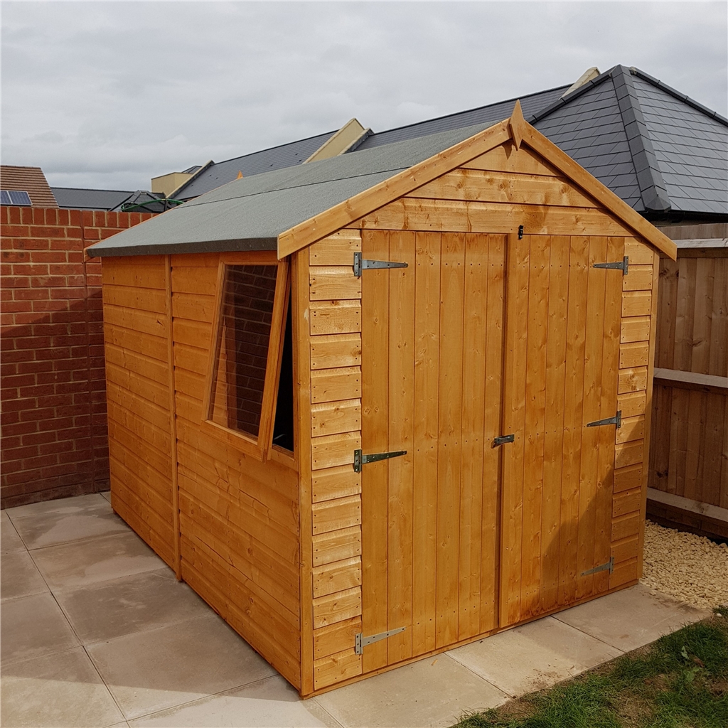 Installed - 8 X 6 (2.38m X 1.79m) - Tongue And Groove - Apex Garden ...