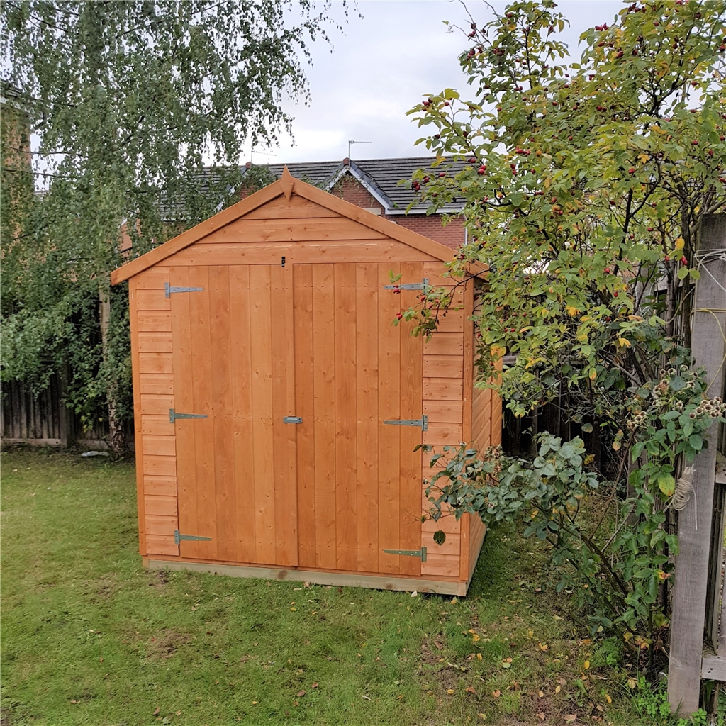 Installed 8 X 6 2 38m X 1 79m Tongue And Groove Apex Garden Shed 1 Window Double