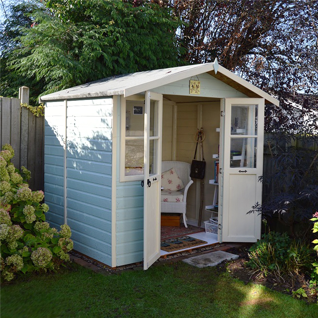 7 X 5 - Premier Wooden Summerhouse - Central Double Doors - 12mm T&g ...