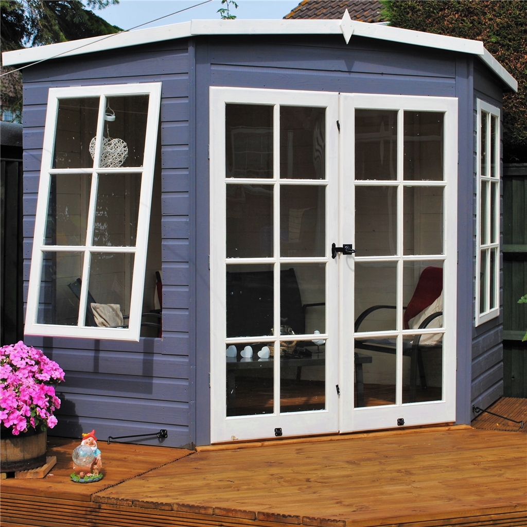 7 x 7 1.98m x 2.05m - premier corner wooden summerhouse