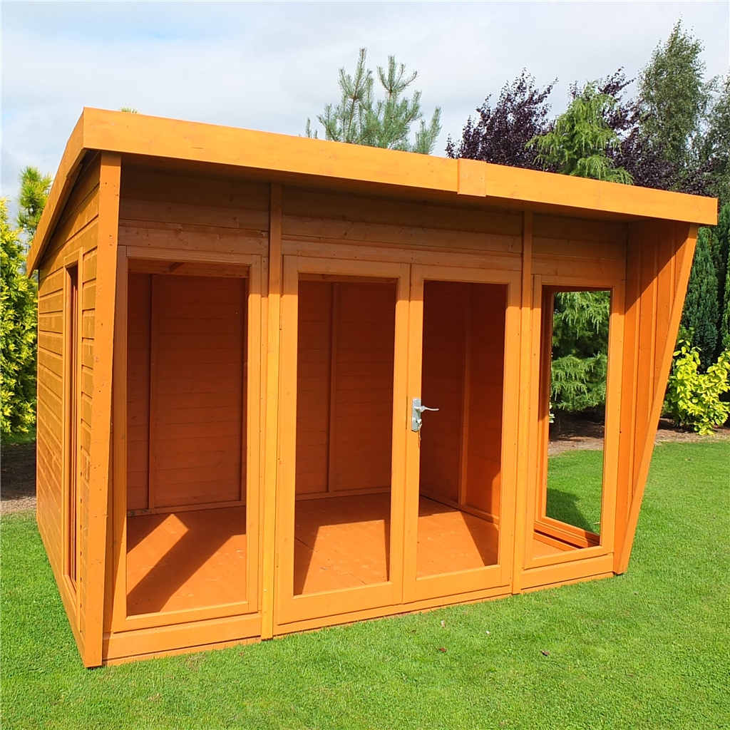 10 x 10 - Premier Wooden Summerhouse - Double Doors - 12mm T&g Walls