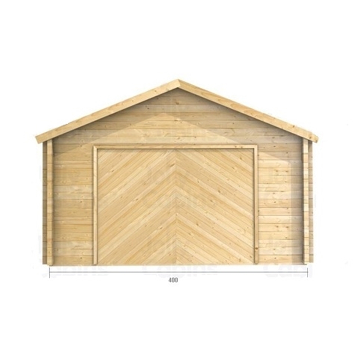 4m x 5m 13 x 16 premier garage log cabin - double