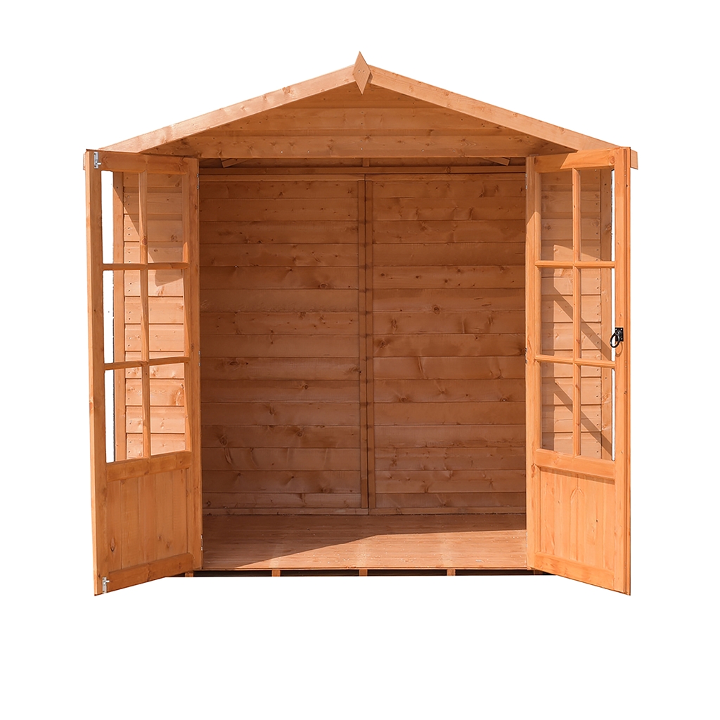 7 X 5 Summerhouse + Fully Glazed Double Doors (12mm Tongue ...