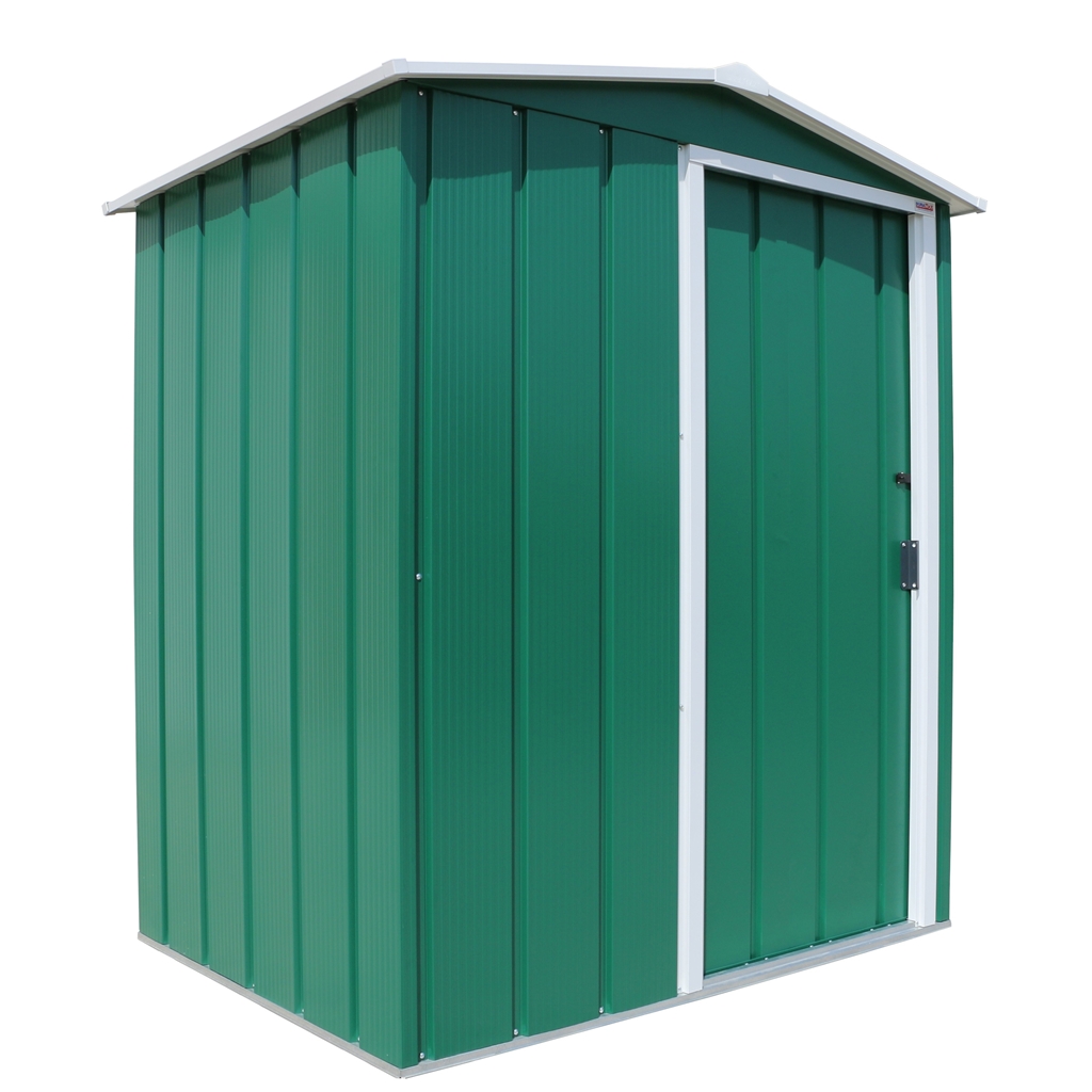 5 x 4 Value Apex Metal Shed - Green (1.62m x 1.22m 