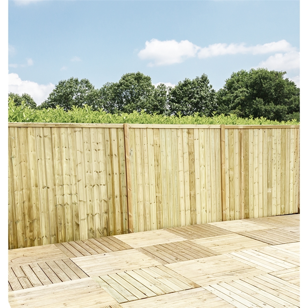 6ft 1 83m Vertical Pressure Treated 12mm Tongue And Groove Fence Panel