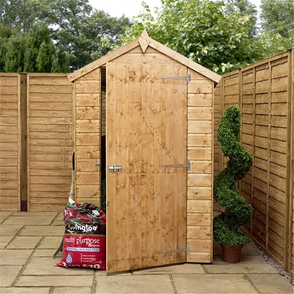 6 x 4 Tongue and Groove Apex Shed With Single Door + 2 Windows (10mm ...