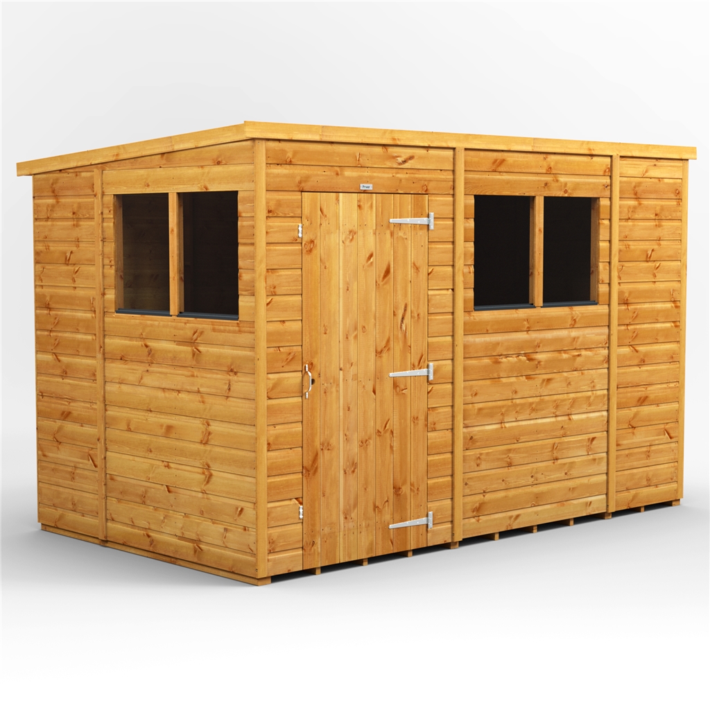 10 x 6 premium tongue and groove pent shed - single door