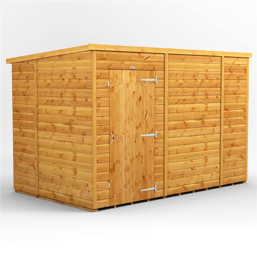 10 x 6 premium tongue and groove pent shed - single door