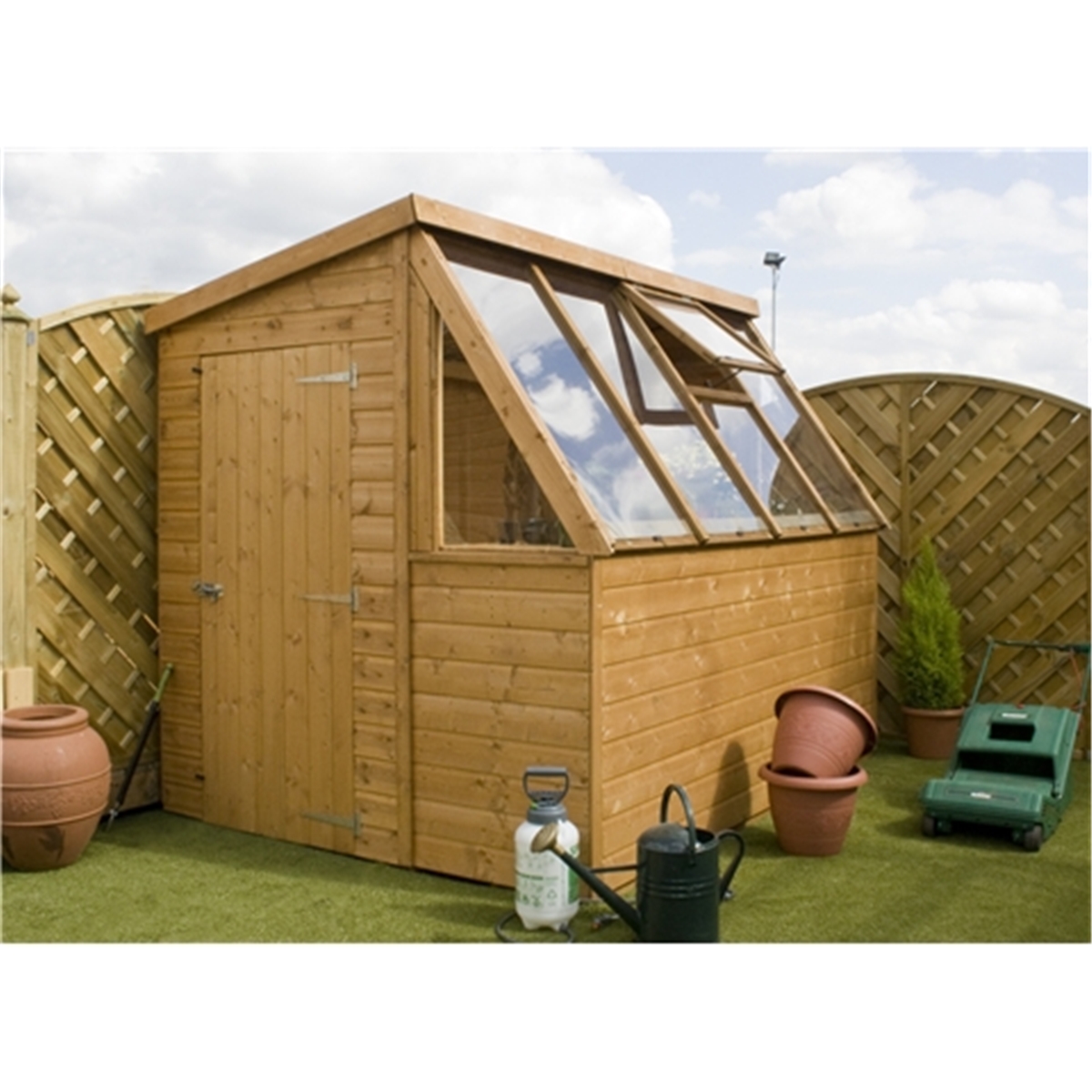 8 x 6 premier potting shed + free potting bench with