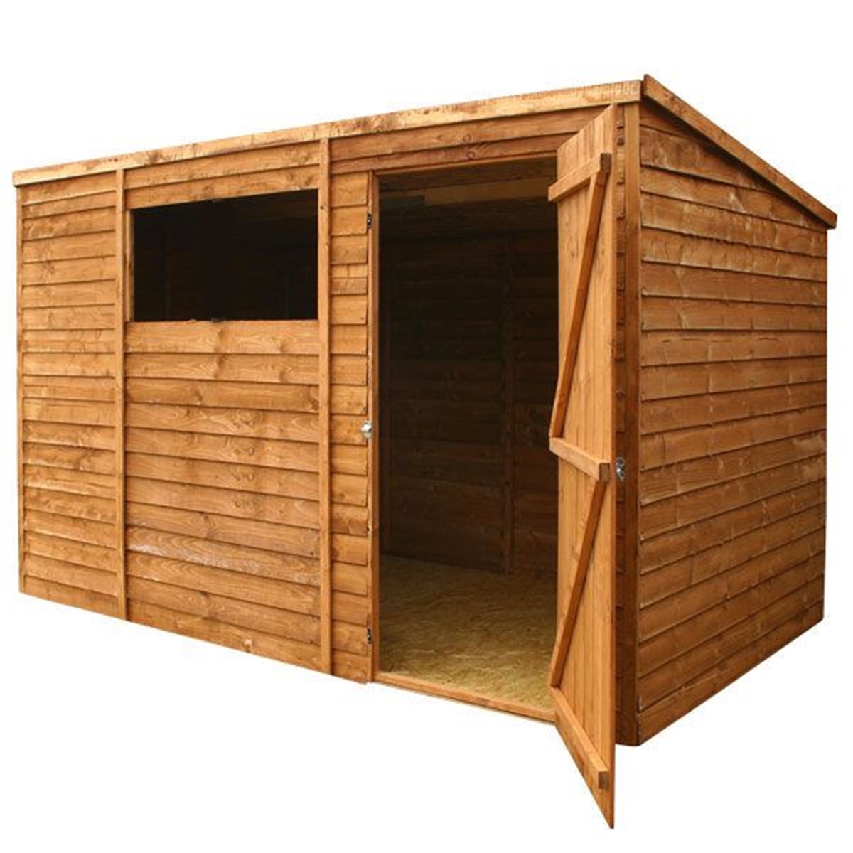 10 x 6 cambridge overlap pent shed with single door + 1