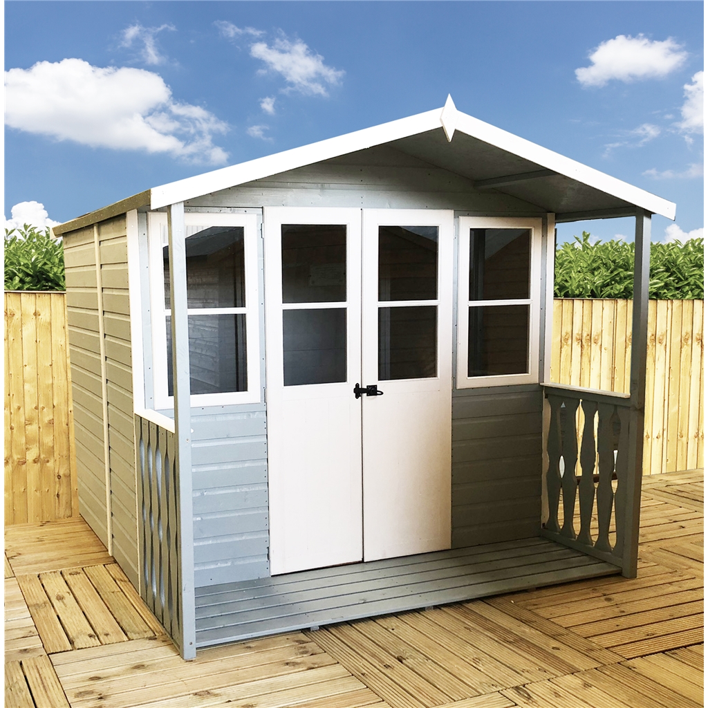 7 x 7 (2.05m x 1.55m) - Premier Wooden Summerhouse 