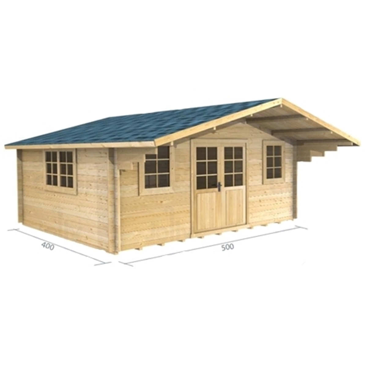 5m X 4m 16 X 13 Apex Log Cabin 2109 Double Glazing Double