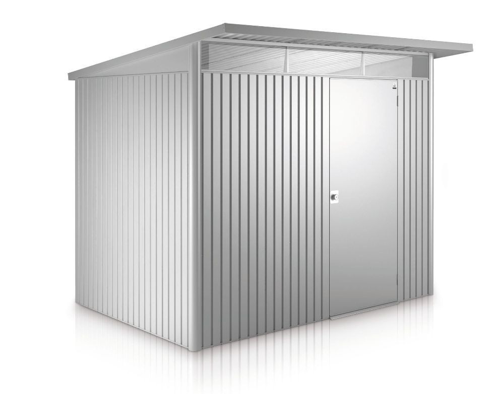 8 x 7 large premium heavy duty metallic silver metal shed