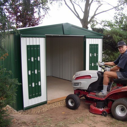 8 x 10 Premium Heavy Duty Dark Green Metal Shed (2.44m x 