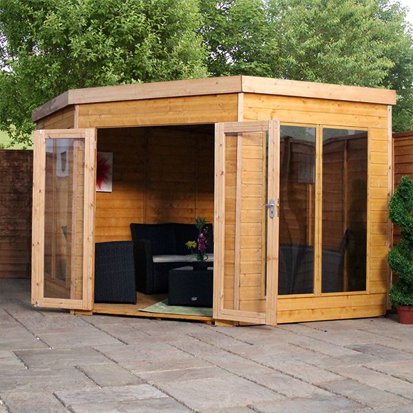 9 x 9 solis corner summerhouse tongue and groove floor