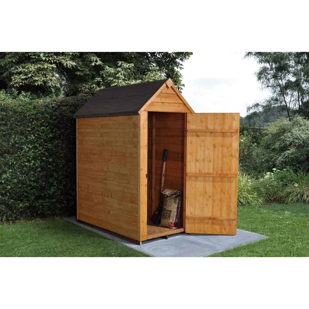 3 x 5 0.9m x 1.6m windowless overlap apex shed with