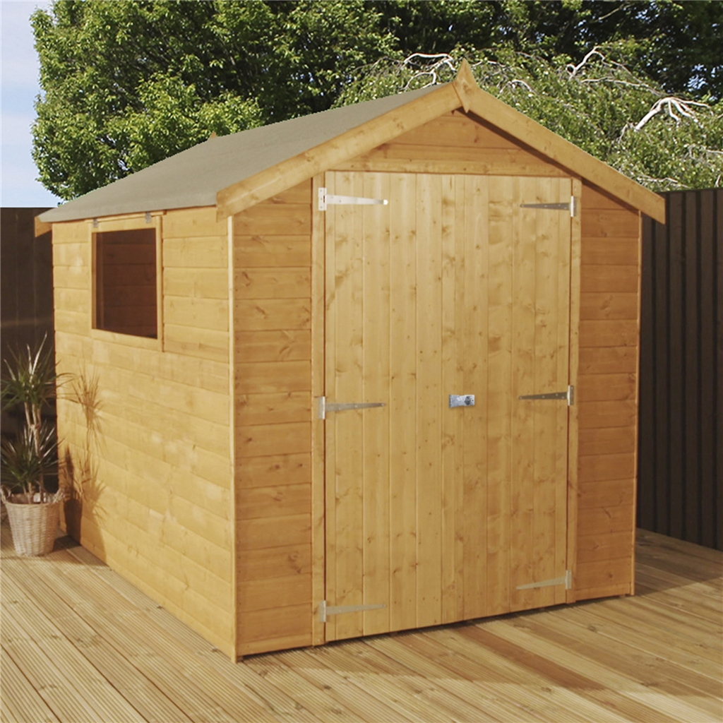 Installed 8 X 6 Premier Tongue And Groove Apex Shed With Double Doors 1 Window 12mm Tongue