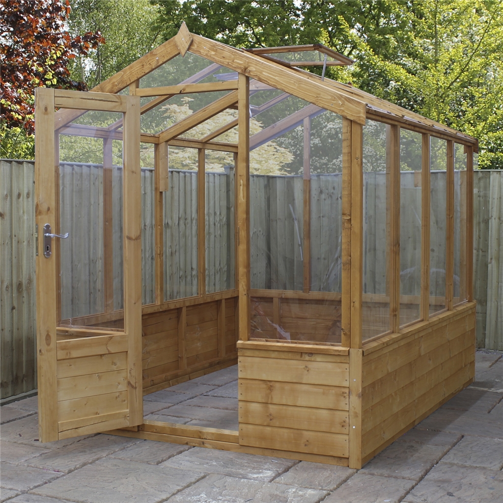 INSTALLED 6 x 8 Premier Styrene Glazed Tongue and Groove Greenhouse (No ...