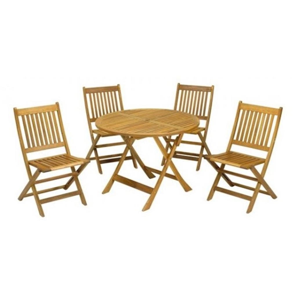 4 seater - 5 piece - manhattan dining set with 4 folding