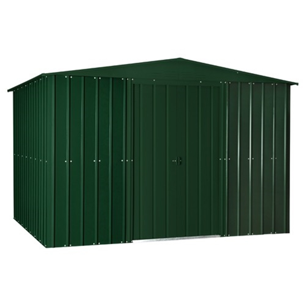 10 x 10 Apex Heritage Green Metal Shed (2.95m X 2.99m 