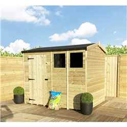 6 X 6  Reverse Super Saver Pressure Treated Tongue And Groove Apex Shed + Single Door + High Eaves 72 + 1 Window