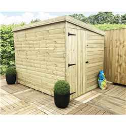 9 X 7 Windowless Pressure Treated Tongue And Groove Pent Shed With Side Door (please Select Left Or Right Door)