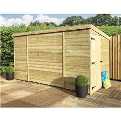 12 X 8 Windowless Pressure Treated Tongue And Groove Pent Shed With Side Door (please Select Left Or Right Door)