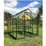 6 X 4 Premier Low Threshold Green Metal Frame Greenhouse